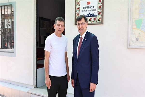 Başkan Kahveci’den Muhtar Korkmaz’a ziyaret