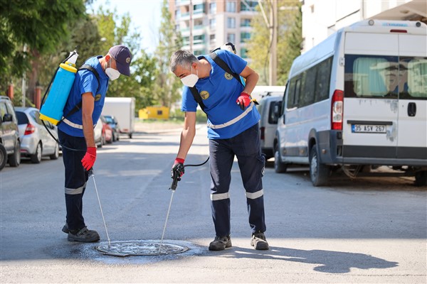 Buca’da haşere ve sineklere karşı mücadele