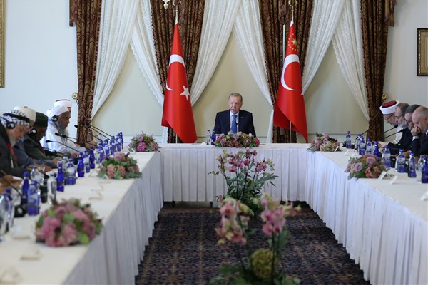 Cumhurbaşkanı Erdoğan, Dünya Müslüman Alimler Birliği heyetini kabul etti