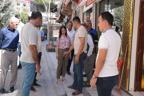 Mazıdağı Belediye Eş Başkanları ilçedeki çalışmaları inceledi