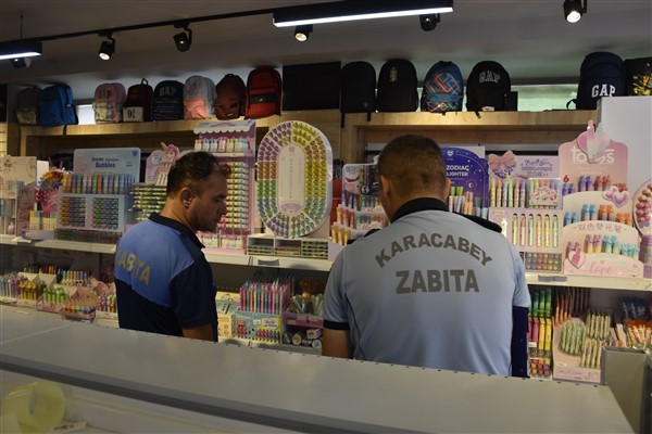 Karacabey Belediyesi Zabıta ekiplerinden okul öncesi kırtasiye denetimi