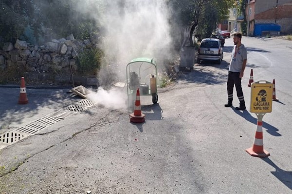 Kütahya’da sıcak sisleme ve ilaçlama çalışmaları devam ediyor