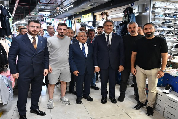 Başkan Büyükkılıç ve Ak Parti Genel Başkan Yardımcısı Demir’den esnaf ziyaretleri