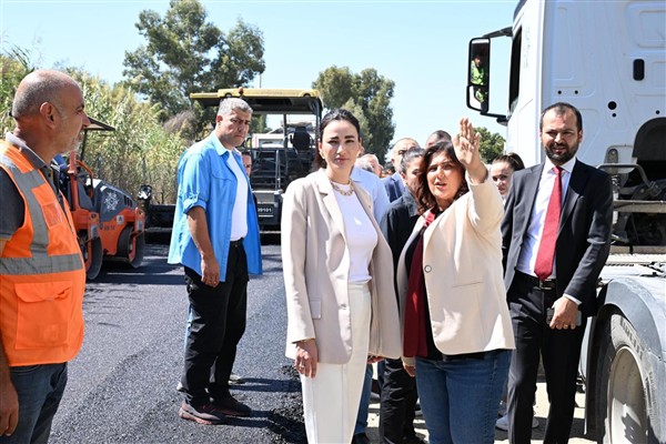 Başkan Çerçioğlu, yol yapım çalışmalarını inceledi