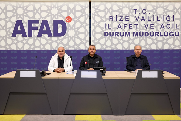 Rize’de Afet Koordinasyonu başladı