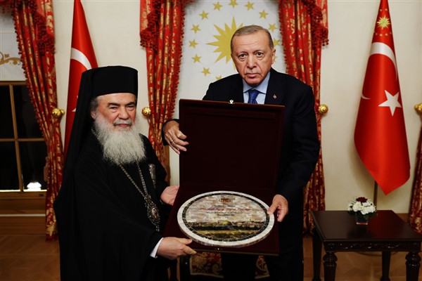 Cumhurbaşkanı Erdoğan, Kudüs Rum Ortodoks Kilisesi Patriği 3’üncü Teofilos’u kabul etti