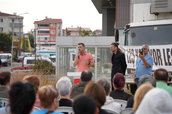 Başkan Sarıkurt, Ergene’deki çevre sorunlarına dikkat çeken eyleme katıldı