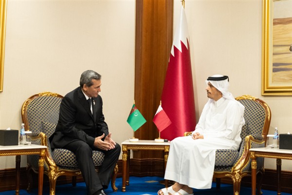 Al Sani, Türkmenistanlı mevkidaşı ile görüştü