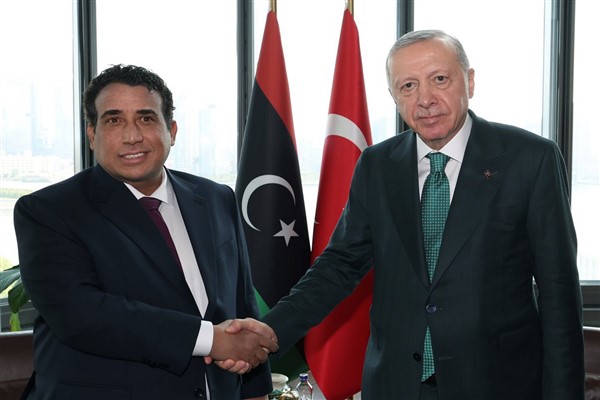 Cumhurbaşkanı Erdoğan, Libya Başkanlık Konseyi Başkanı el-Menfi ile görüştü