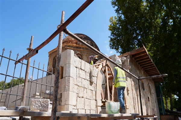 Büyükşehir, Boğazkesen Camii’nde restorasyon çalışmaları gerçekleştiriyor