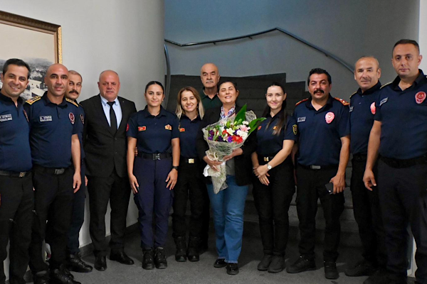 Başkan Çerçioğlu itfaiye ekiplerini ile bir araya geldi