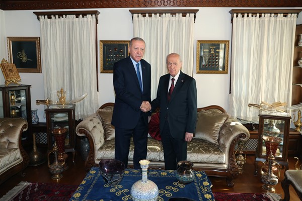Cumhurbaşkanı Erdoğan, MHP Genel Başkanı Bahçeli’yi ziyaret etti