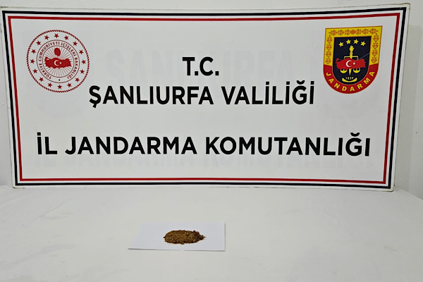 Şanlıurfa’da narkotik operasyonu