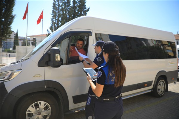 Muğla Büyükşehir Belediyesi’nden okul servis araçlarına denetim