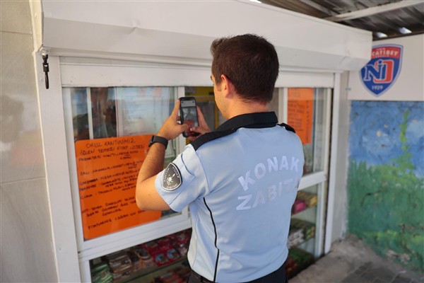 Konak zabıtasından okul kantinlerine denetim