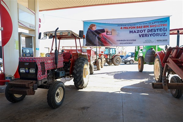 Gaziantep Büyükşehir Belediyesi, üç yılda 18 milyon litre mazot desteği verdi