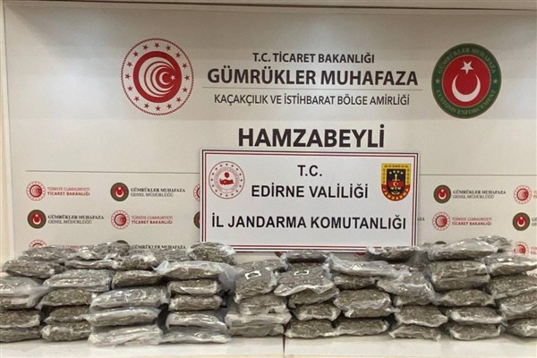 Hamzabeyli Gümrük Kapısı’nda 105 kilo esrar ele geçirildi