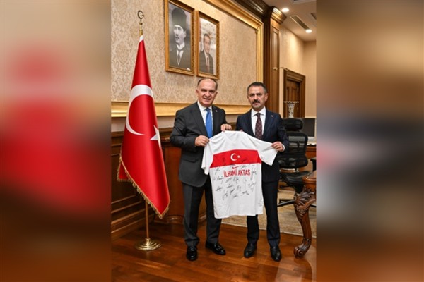 TFF Protokol Direktörü Mustafa Baltacı’dan, Vali Aktaş’a ziyaret