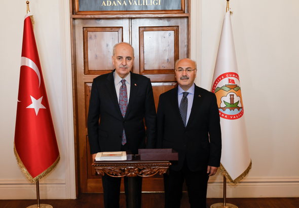 TBMM Başkanı Kurtulmuş, Adana Valiliğini ziyaret etti