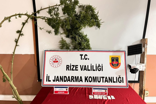 Rize’de uyuşturucu operasyonu