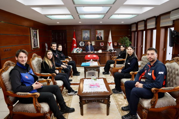 Giresun Valisi Serdengeçti, AFAD personelini kabul etti