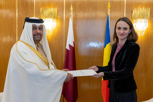 Romanya Dışişleri Bakanı, Katar Büyükelçisi’nin güven mektubunu kabul etti