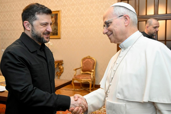 Zelenski, Papa 14. Leo ile bir araya geldi