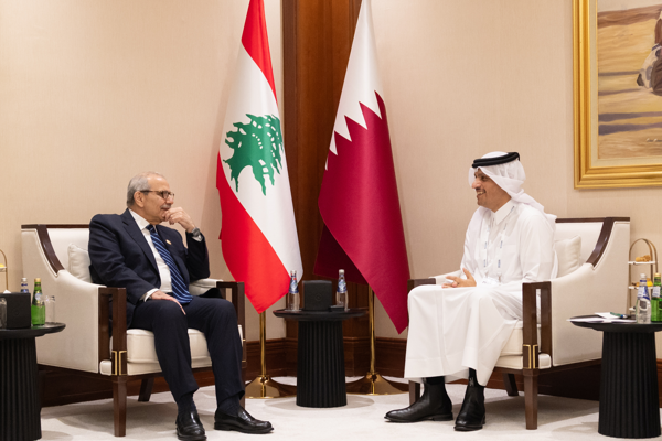 Katar Başbakanı Al Sani, Lübnanlı mevkidaşı ile bir araya geldi