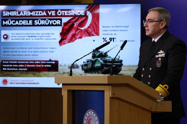 MSB: Tel Rıfat’ta tespit edilen tünellerin tamamı imha edildi