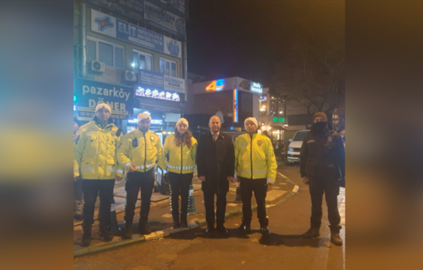 Bakış, yılbaşı gecesinde çalışan personeli ziyaret etti