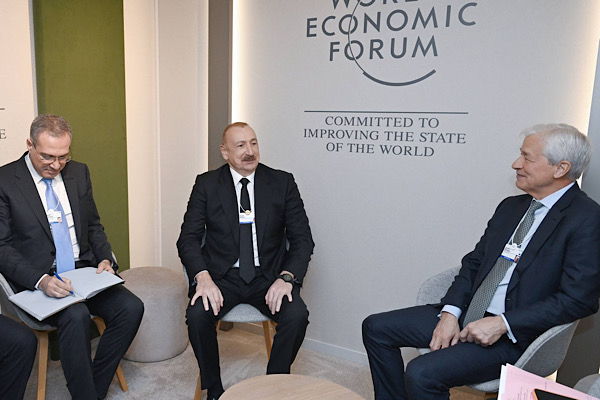 Aliyev, JPMorgan Yönetim Kurulu Başkanı Dimon ile görüştü