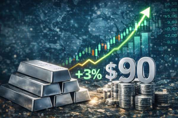 Gümüş yüzde 3’ün üzerinde artışla 90 dolara yükseldi
