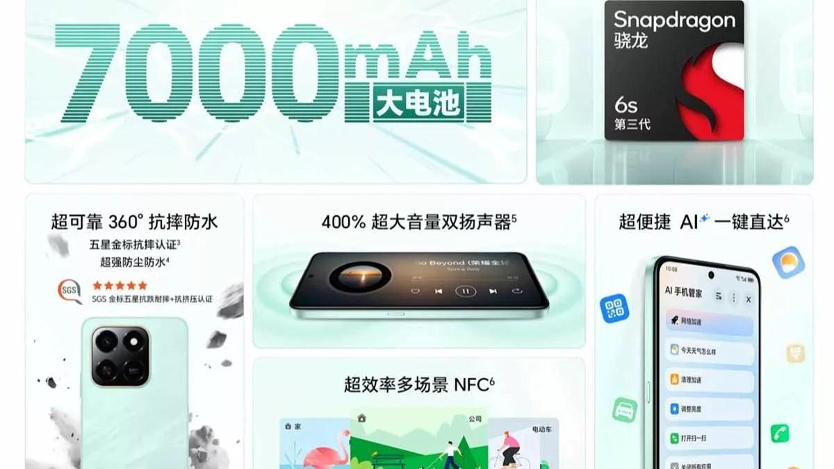 Dev bataryalı bütçe dostu telefon: Honor Play 80 Pro tanıtıldı