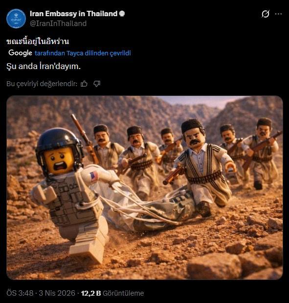 İran'ın Tayland Büyükelçiliğinden göndermeli ABD paylaşımı