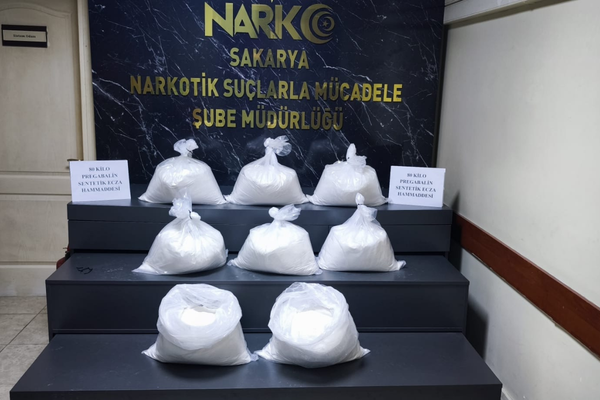 Sakarya’da 80 kilo pregabalin ele geçirildi