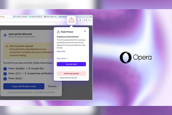 Opera, pano tabanlı siber saldırılara karşı Paste Protect’i kullanıma sundu