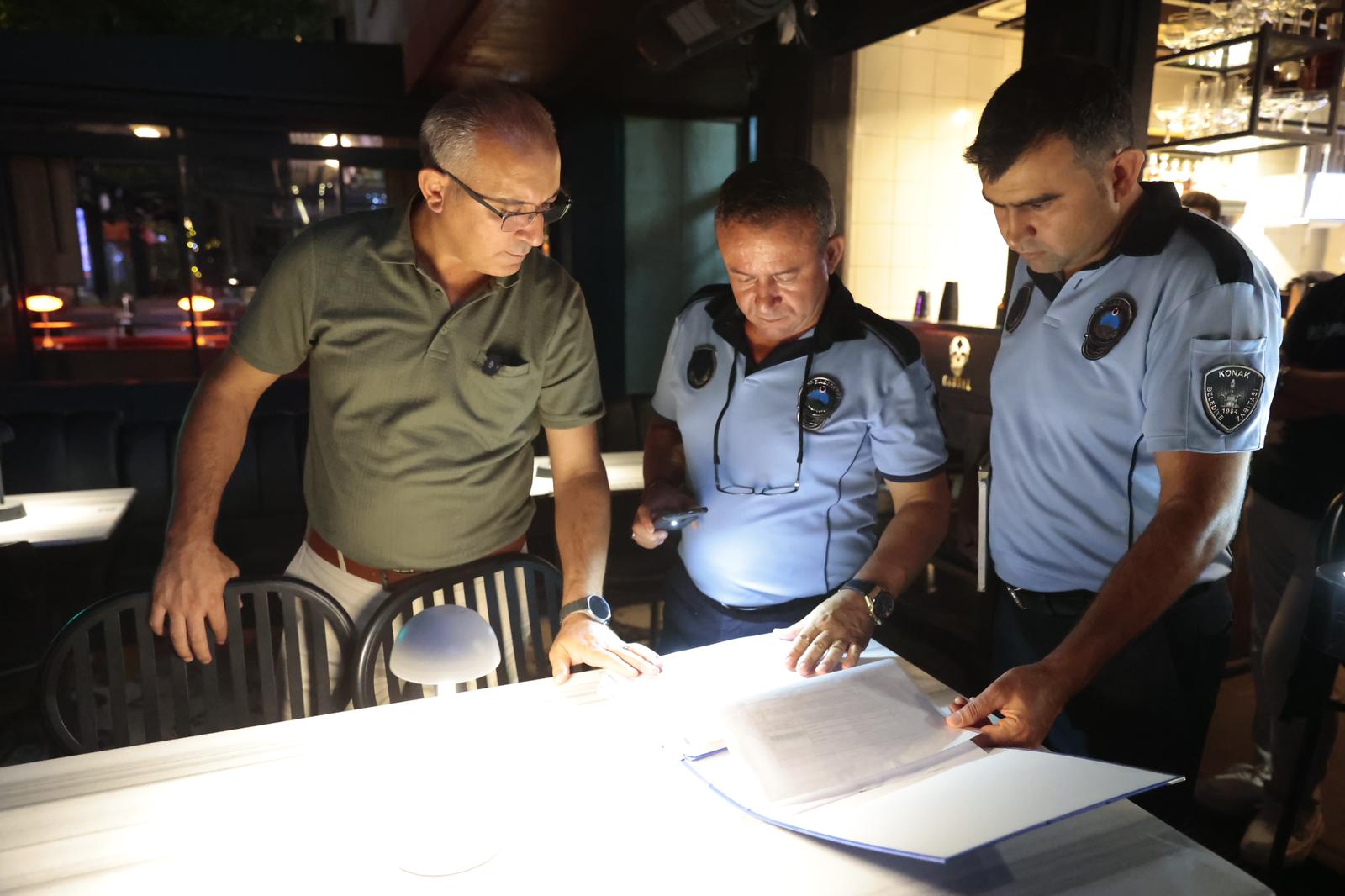 Konak’ta Alsancak’ta gece denetimi yapıldı