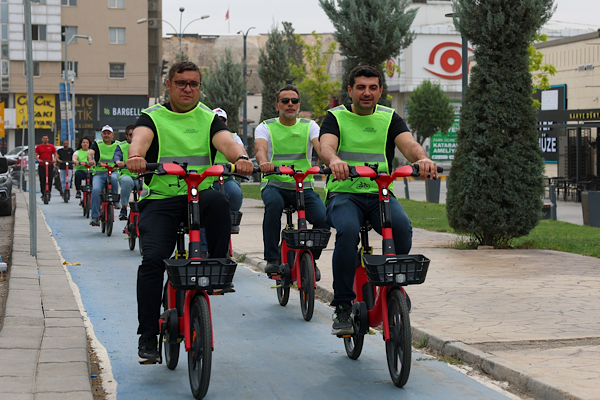 Gaziantep’te Avrupa Hareketlilik Haftası kapsamında bisiklet sürüşü düzenlendi
