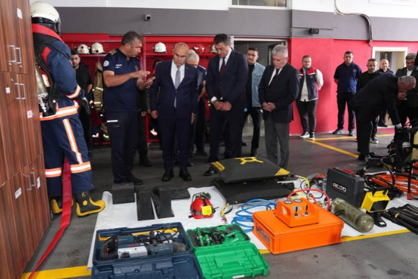 Vali Koç’tan itfaiye teşkilatına ziyaret