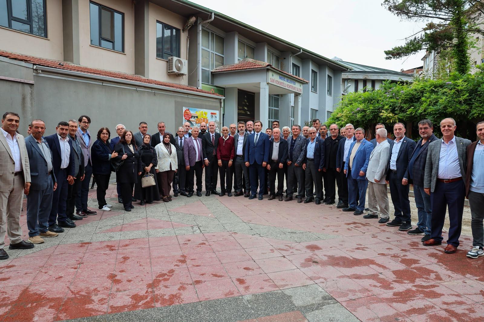 Bursa Büyükşehir Belediyesi Başkan Vekili Biba, İnegöl’de muhtarlarla buluştu