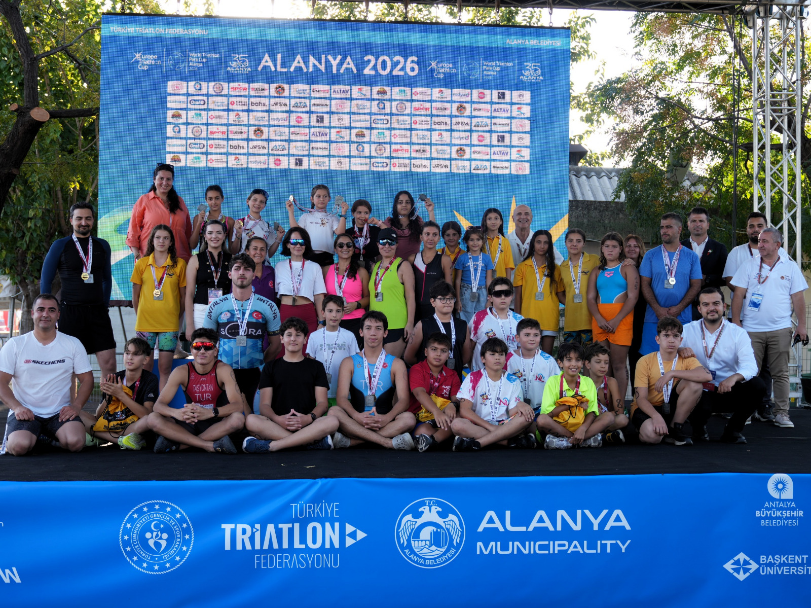 Alanya Halk Triatlonu’nda 45 kişi yarışı tamamladı