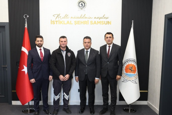Samsun’da güvenlik görevlisine hayat kurtaran müdahalesi nedeniyle teşekkür