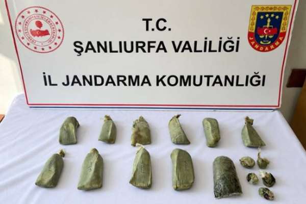 Şanlıurfa’da uyuşturucu operasyonunda 5,5 kilogram esrar ele geçirildi